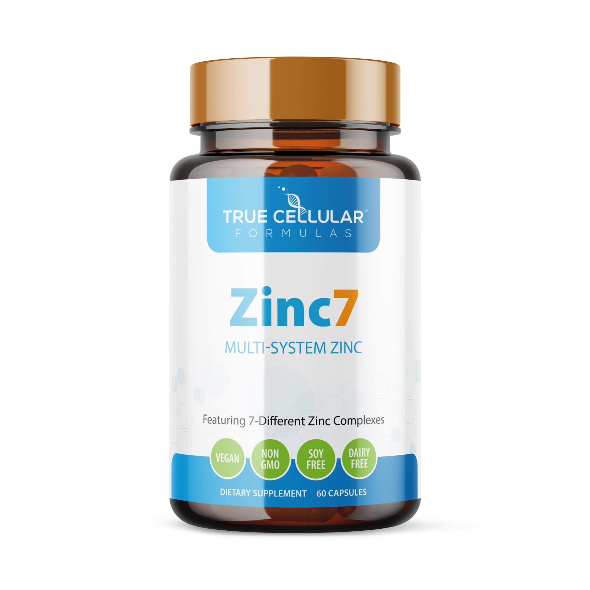 True Cellular Formulas Zinc7 bottle cap for easy daily dosing and consistent use