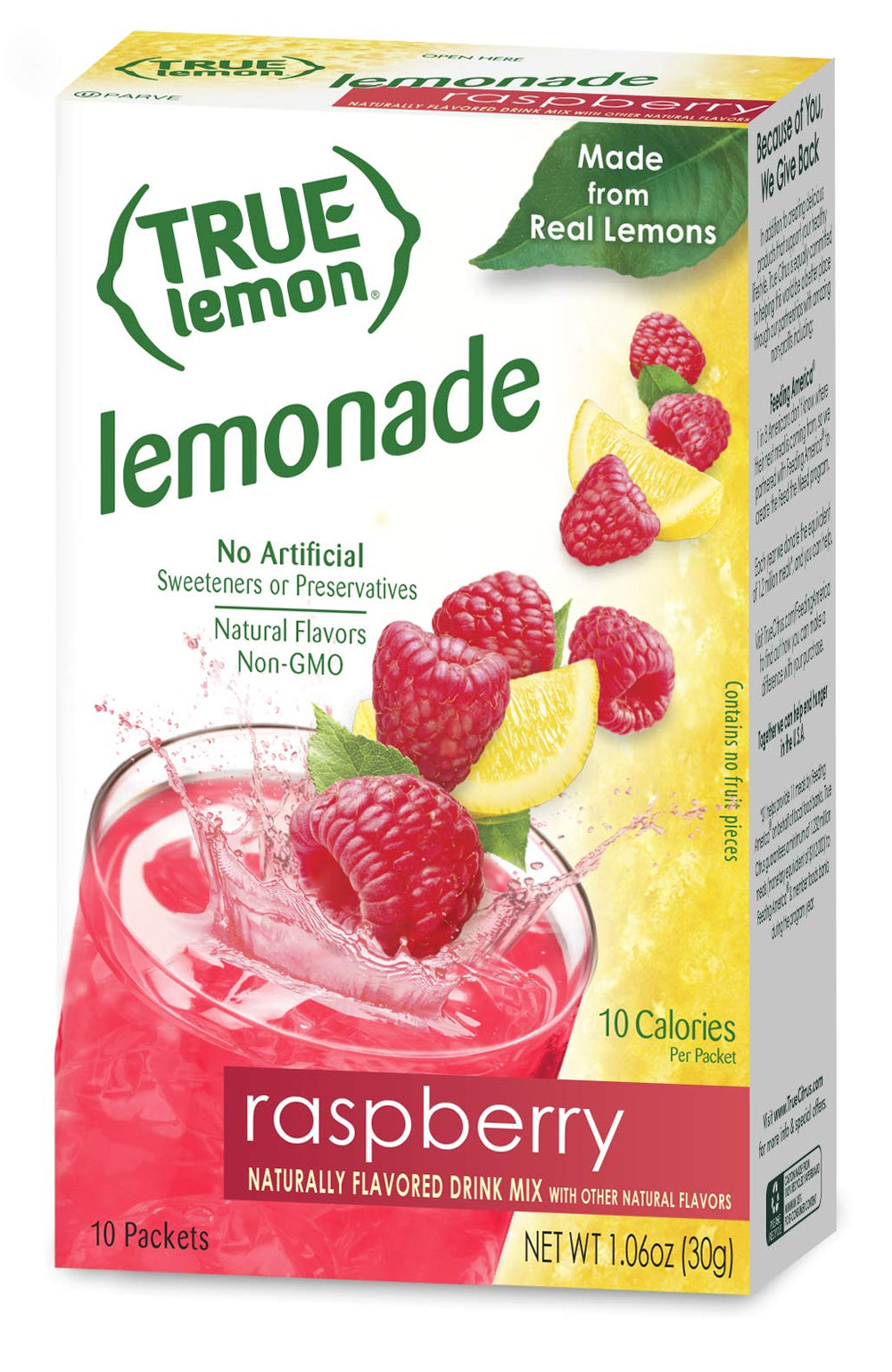True Citrus peach lemonade packet for refreshing iced tea or water.