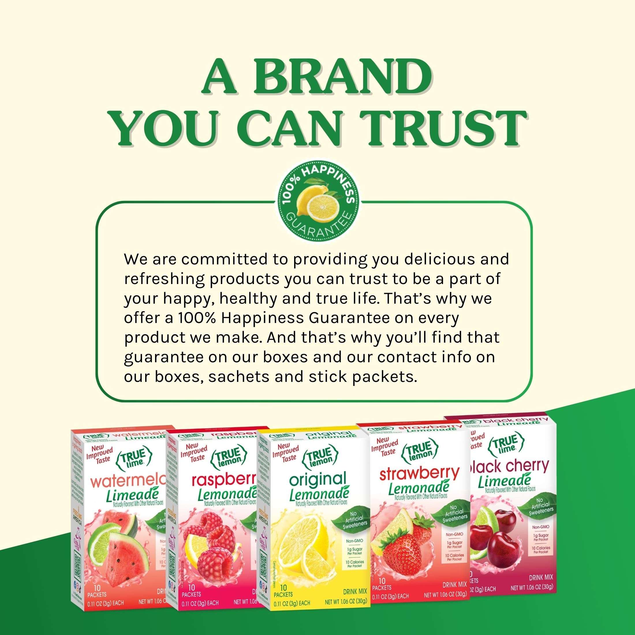Stevia sweetened label on True Citrus Orange Mango Orangeade packet