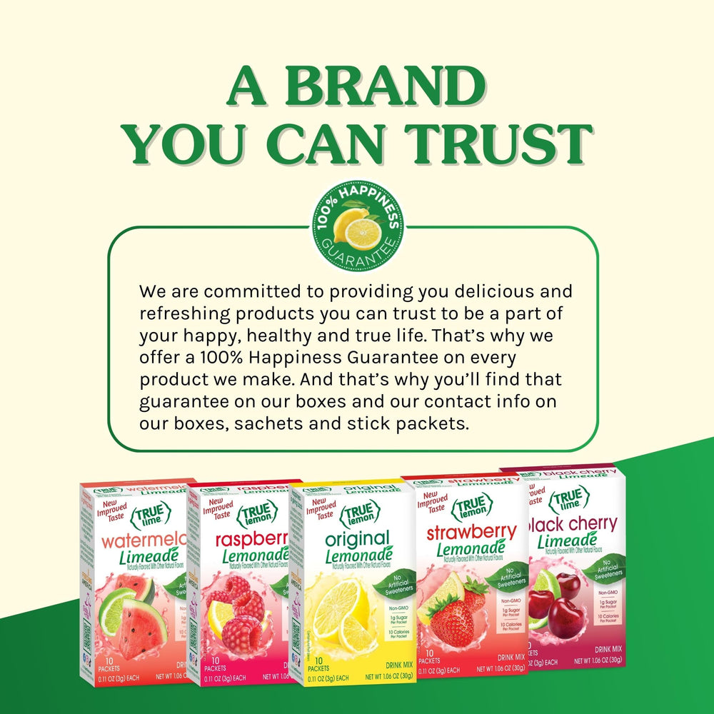 Stevia sweetened label on True Citrus Orange Mango Orangeade packet
