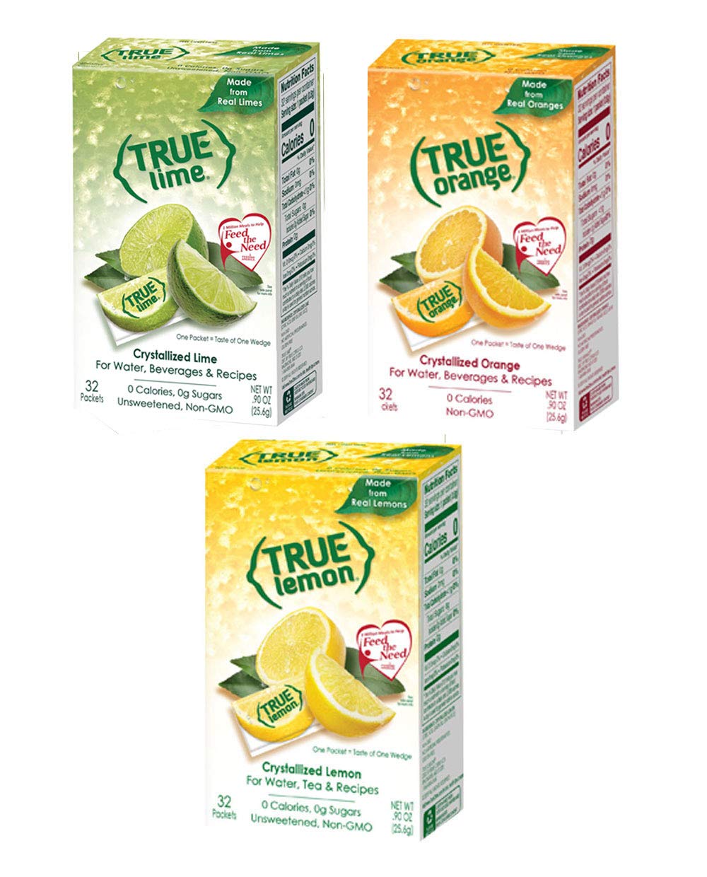 True Lemon 32ct packaging close-up showing convenient citrus flavoring for water