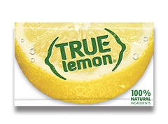 True Lemon crystal closeup showing crystallized oils for fresh flavor.