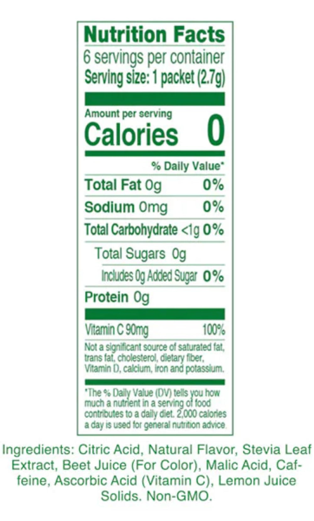 True Lemon Energy Blackberry Pomegranate box set displays colorful flavors and convenient 6-packet packs.
