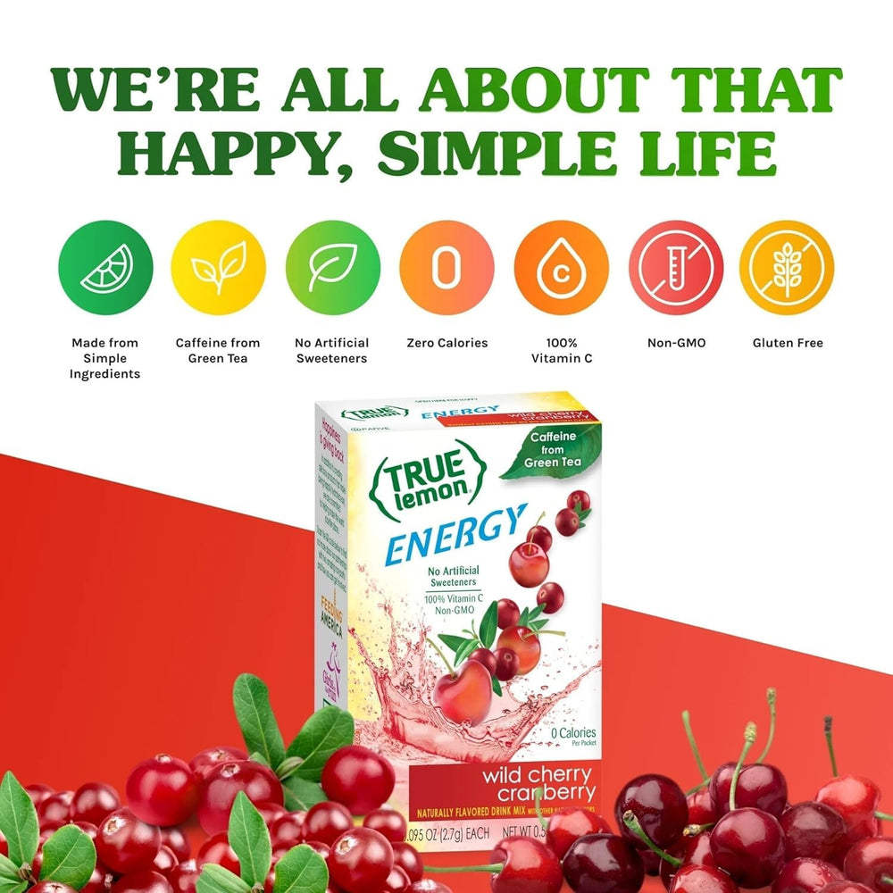Caffeine source from green tea extract for steady energy in True Lemon Energy