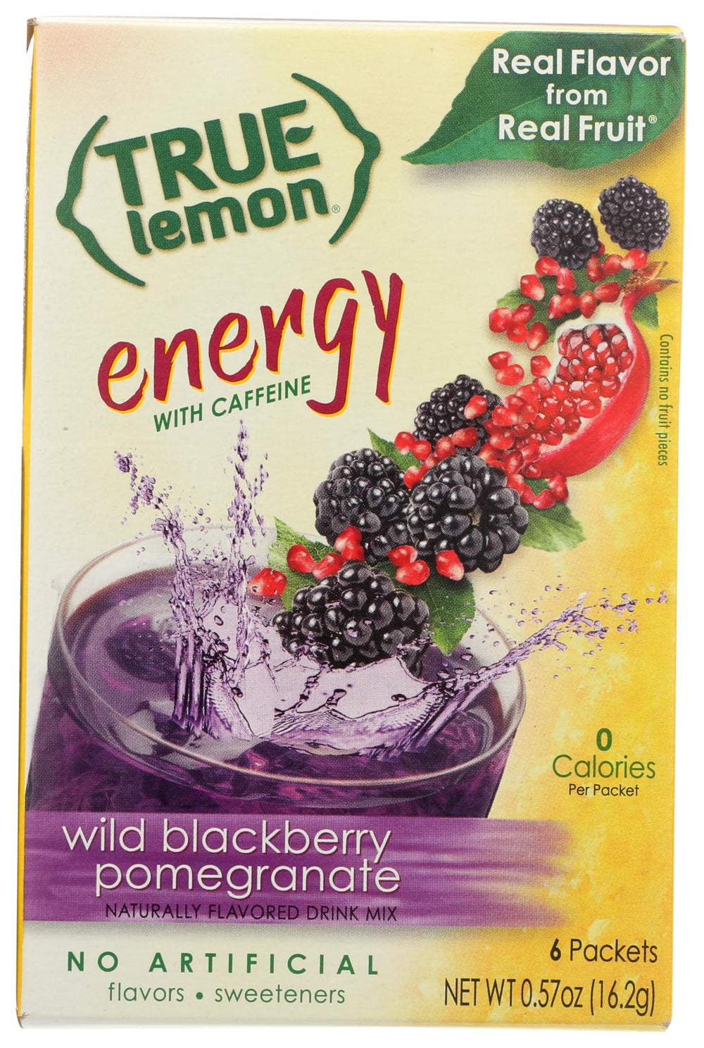 True Lemon Energy Wild Blackberry Pomegranate packet ready to mix for a refreshing boost.