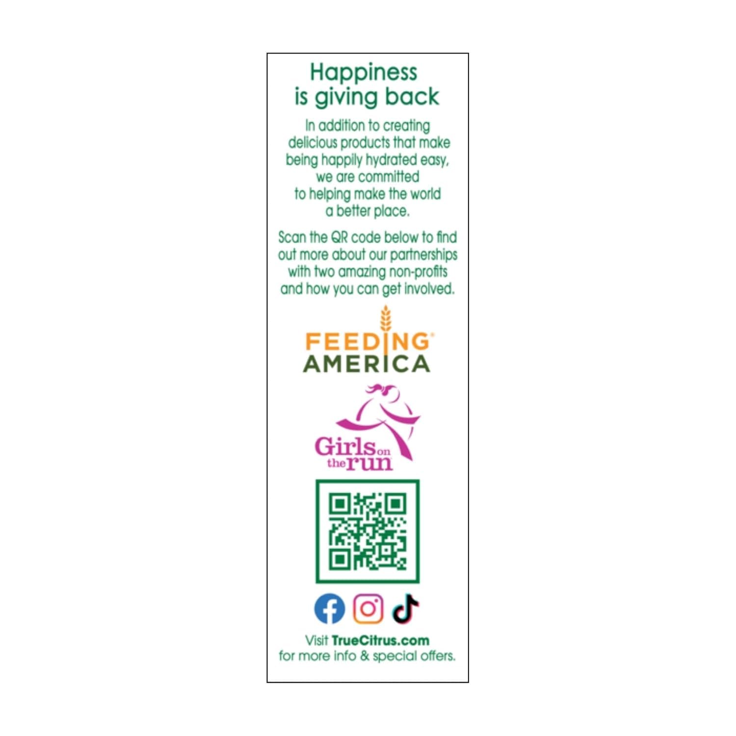 Zero calories and sugar per packet shown on True Lemon Energy box