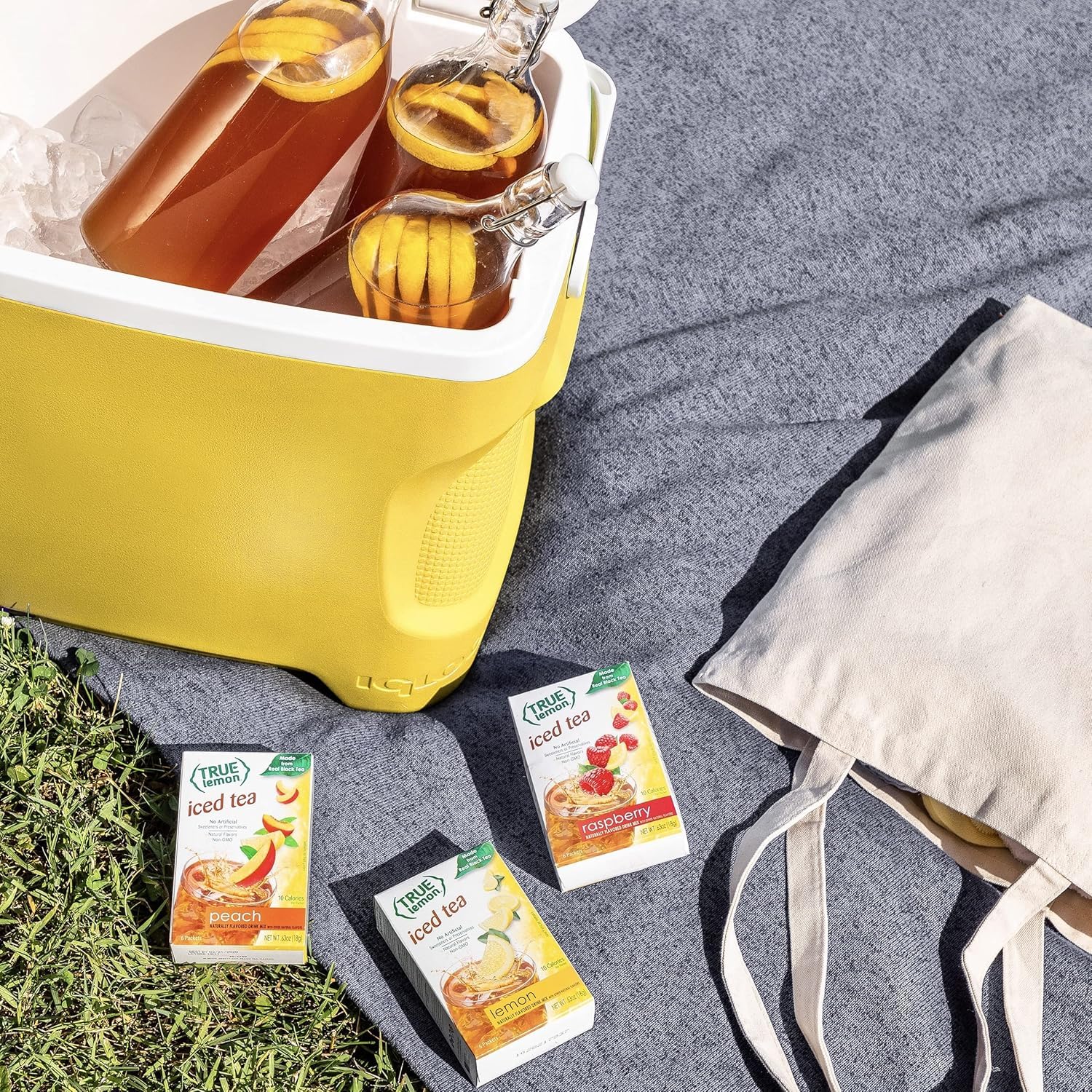 True Lemon Lemon Iced Tea mix offers variety in flavors for sipping.