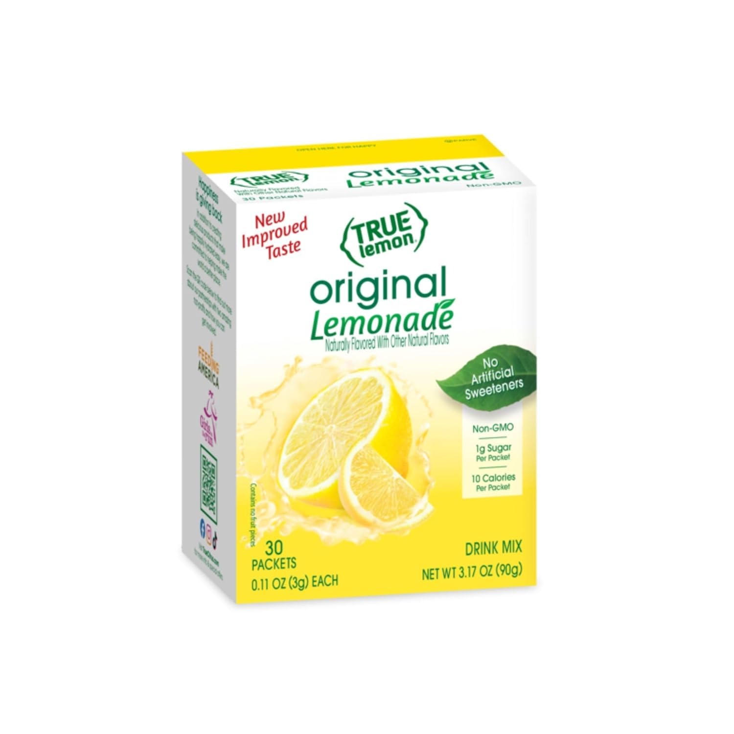 True Lemon Original Lemonade packet 30-count, ready for easy hydration