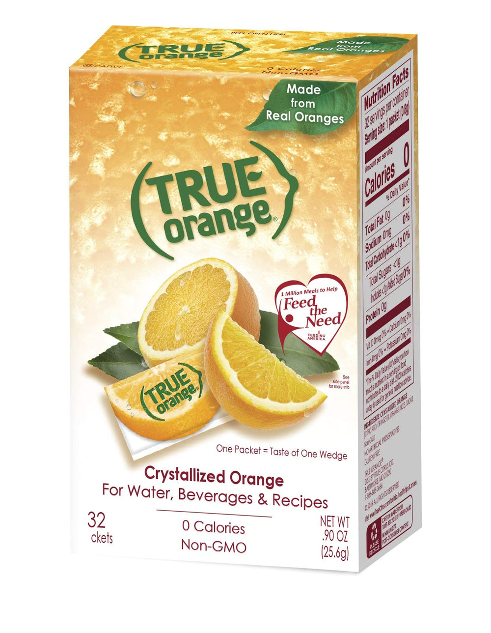 True Lemon packet close-up showcases convenient single-serve flavoring