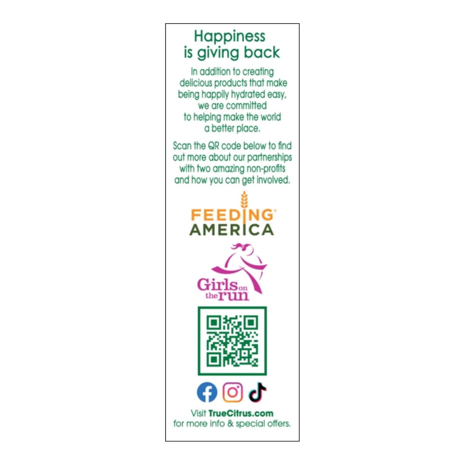 Salt-free seasoning option with True Orange zero calories.