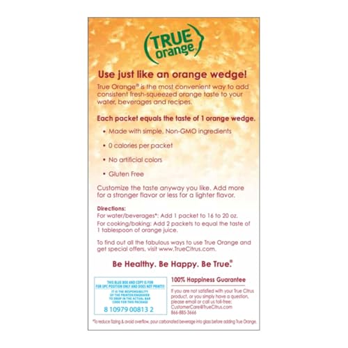 Versatile True Orange flavor for tea, soda, or water.