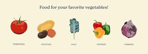 Pouring True Organic Tomato & Vegetable Food for precise two-ounce dosing.