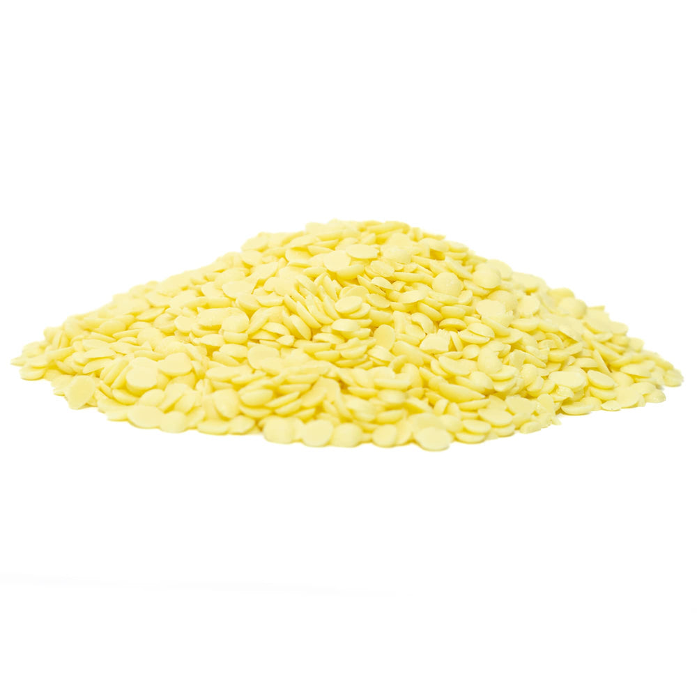 Close-up of 5lb True Organic Prilled Sulfur bag ready for use