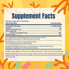 TrueSeaMoss bottle label showcases vegan, allergen-free formulation.