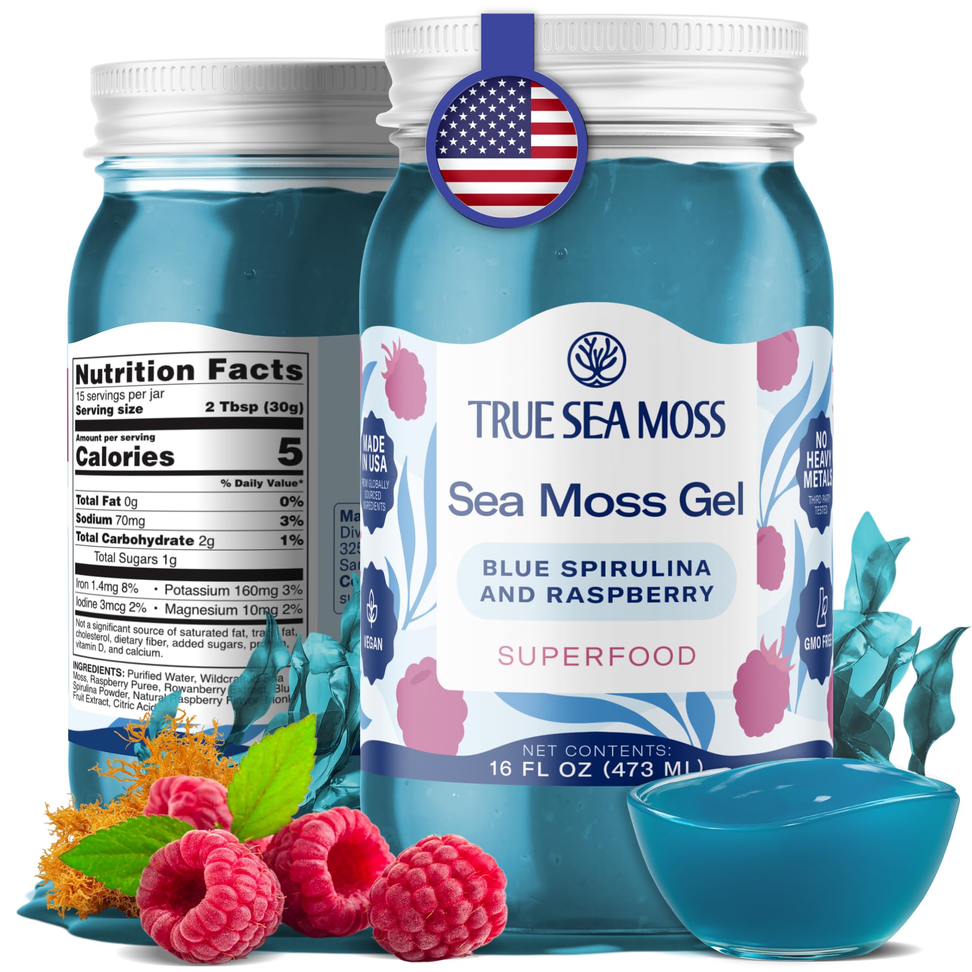 TrueSeaMoss gel jar full view for easy daily use