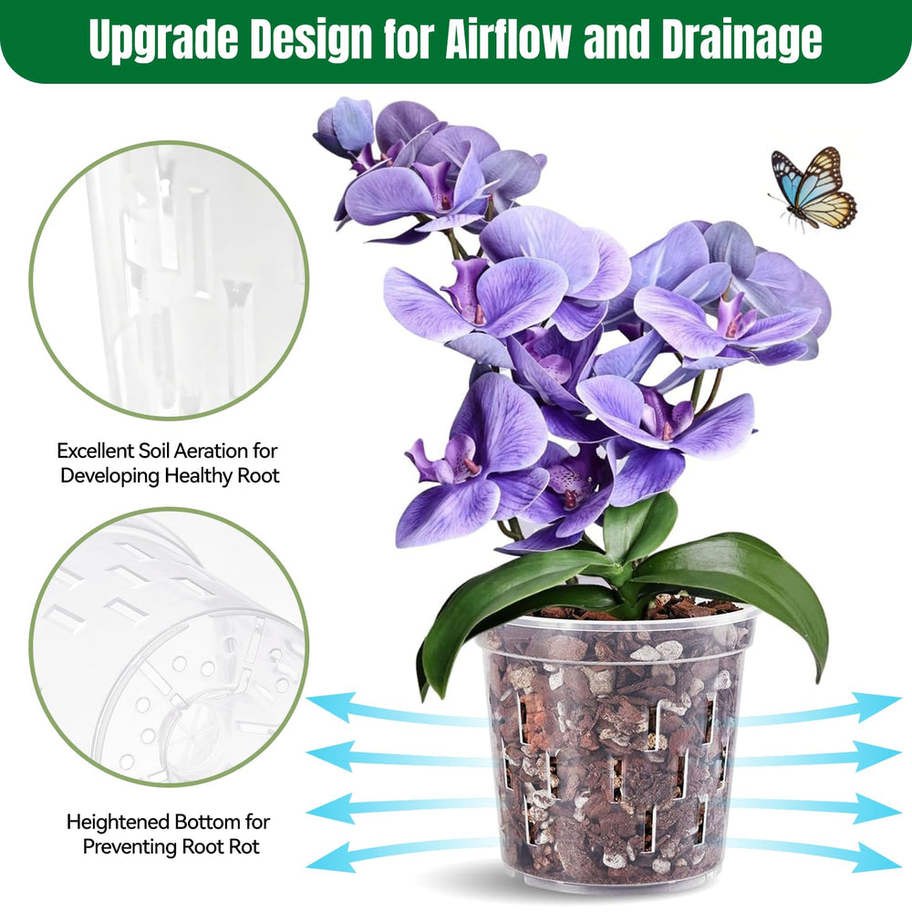 TRUEDAYS durable PP material orchid pot suitable for indoors and outdoors.