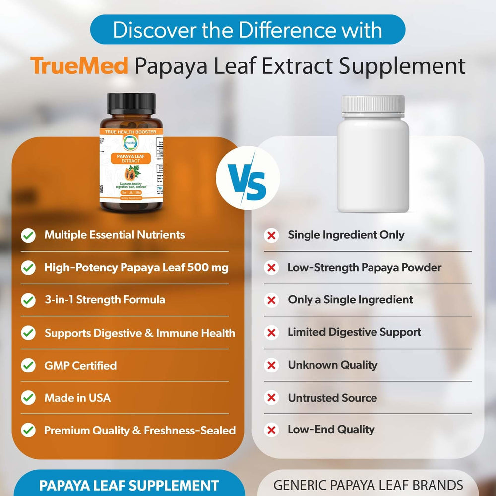 TRUEMED vegan non-GMO gluten-free label on bottle for clean, plant-based supplement.