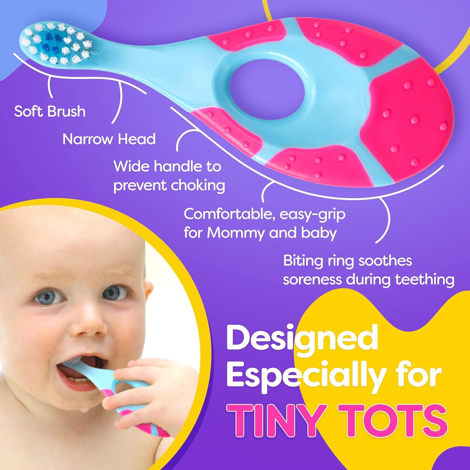Trueocity multi-color design attracts kids while encouraging brushing time.