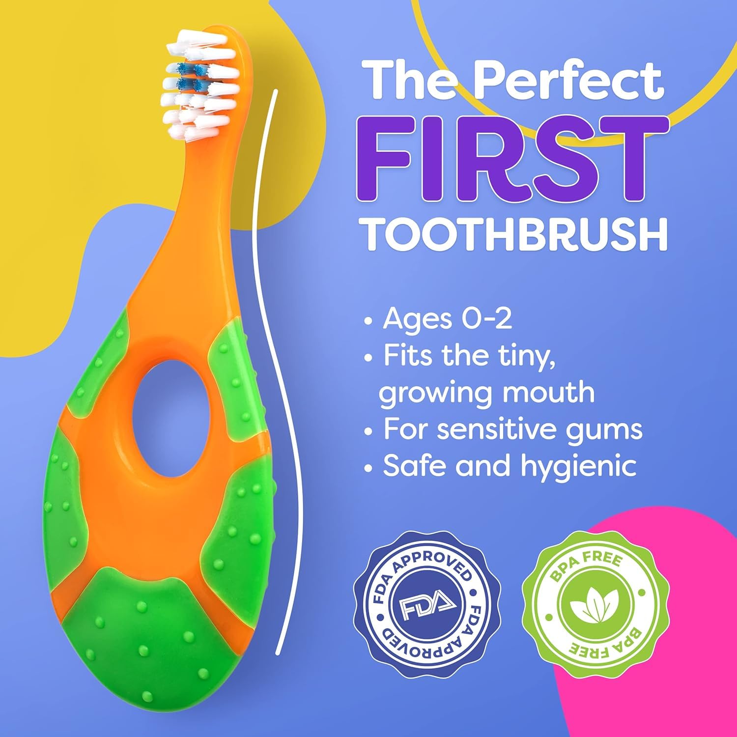 Trueocity toothbrush teething pad doubles as soothing ring during gum teething.