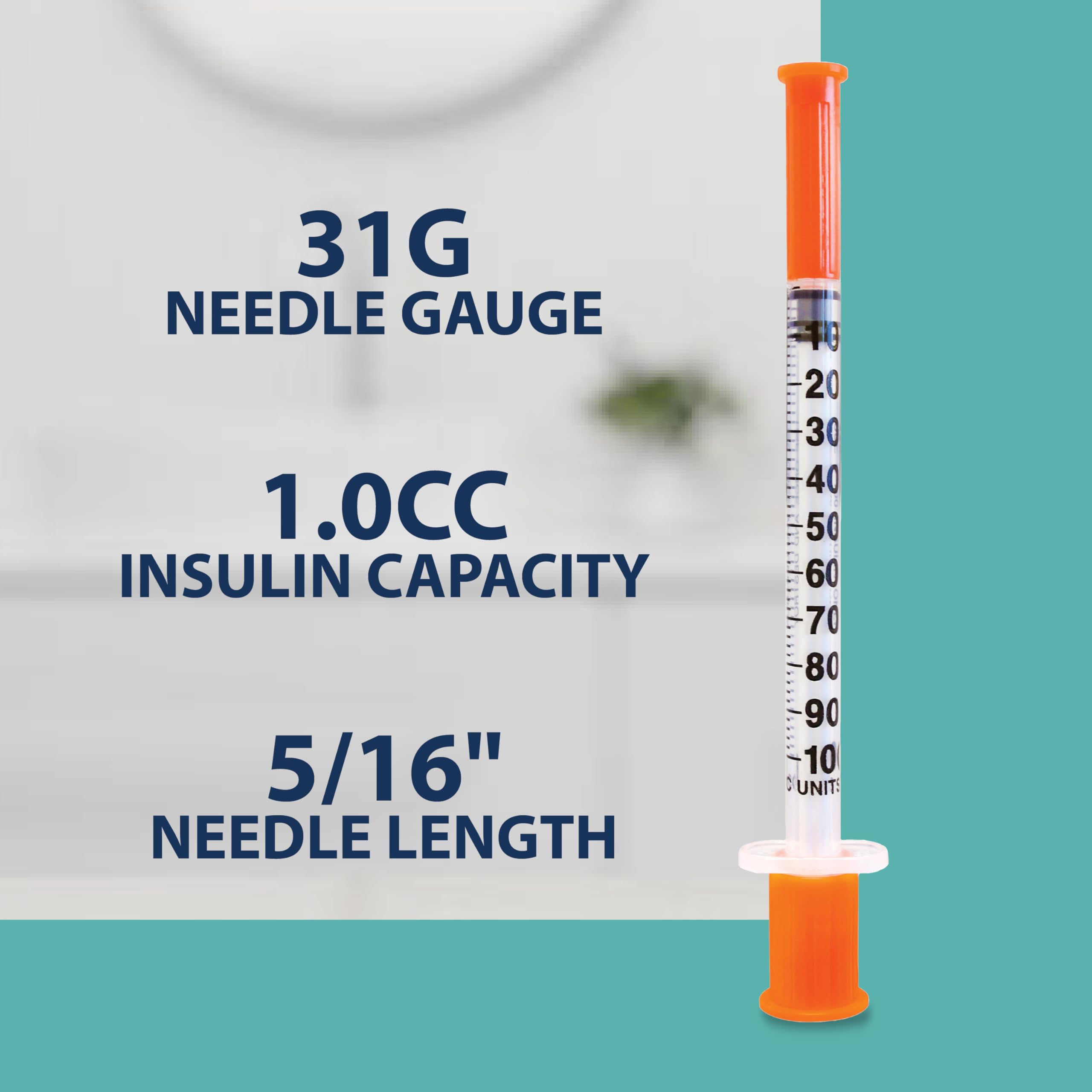 TRUEplus clear barrel highlights large unit lines for quick dosage checks.