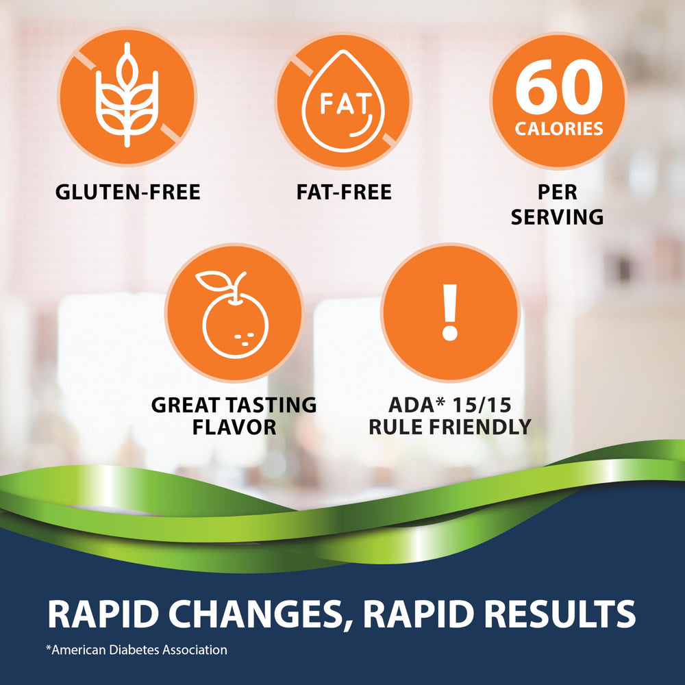 TRUEplus glucose tablets orange flavor label on compact packaging