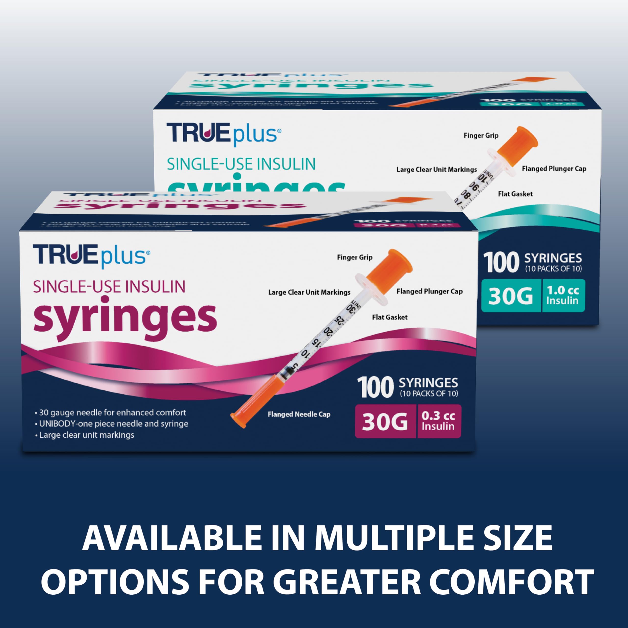 TRUEplus insulin syringe packaging 10 pack for convenient use