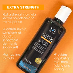 True+Real coal tar gel lather during shower demonstrates cleansing action.