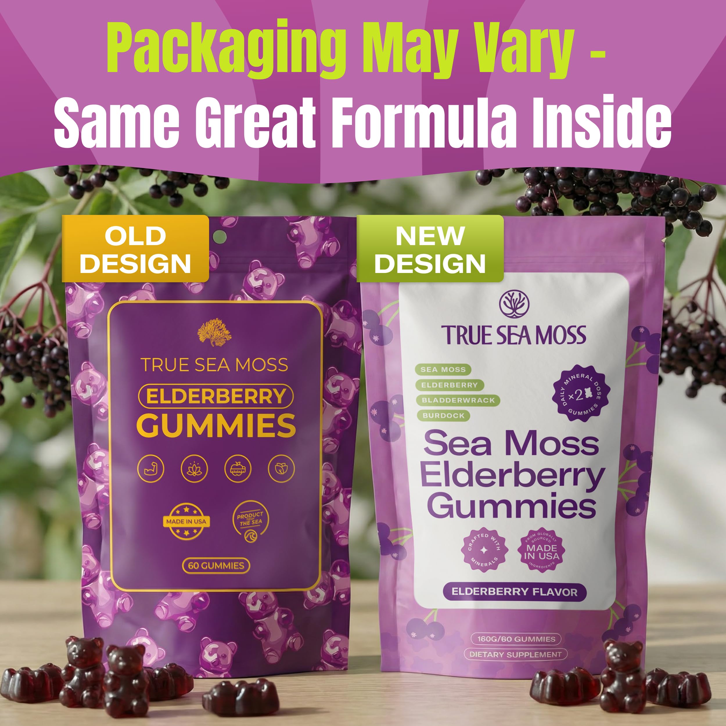 TrueSeaMoss elderberry extract visual highlighting flavorful daily routine.