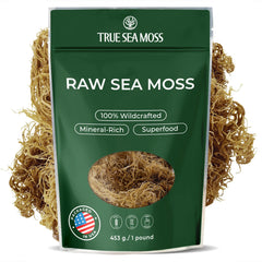 TrueSeaMoss raw Irish sea moss bag ready for soaking and gel prep