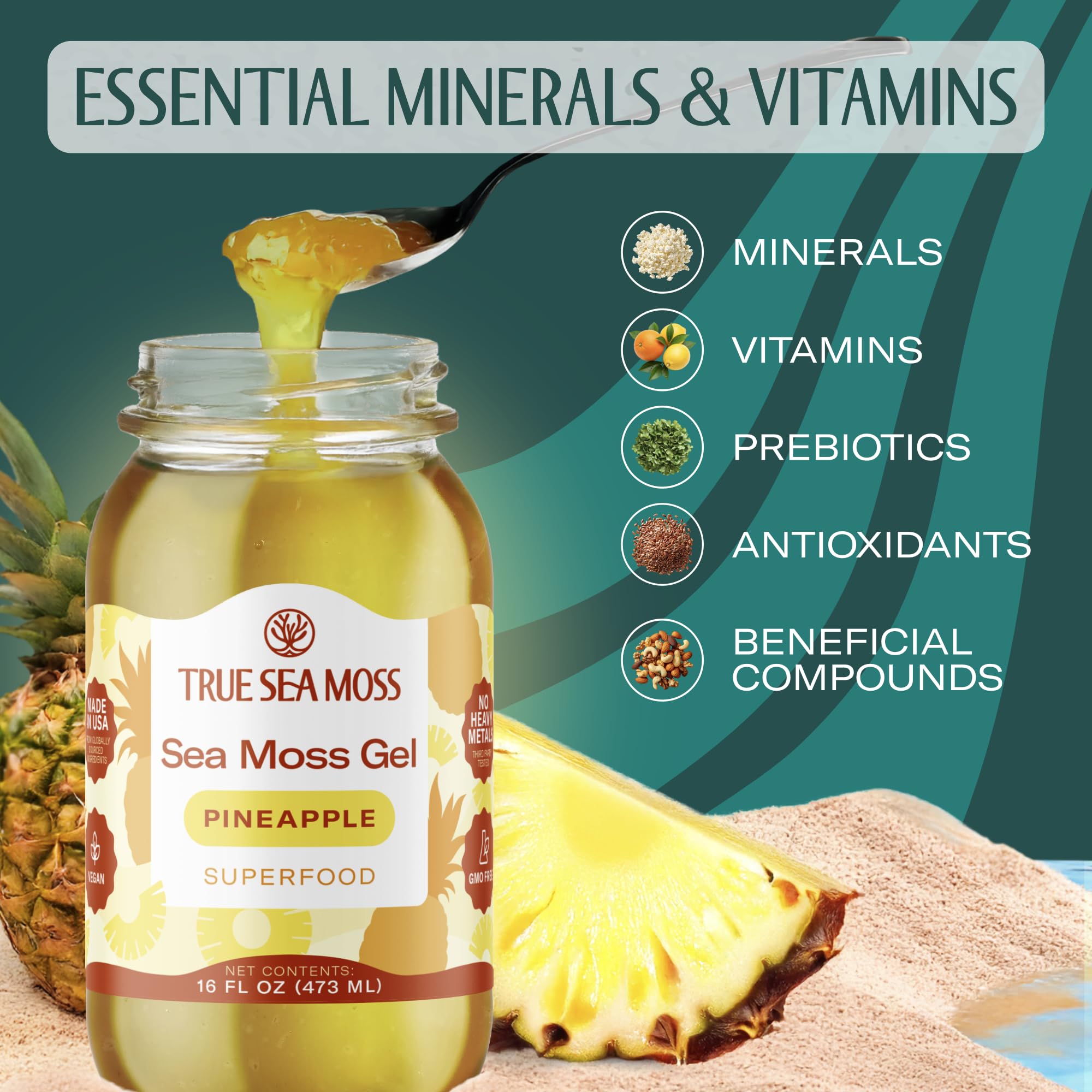 TrueSeaMoss sea moss gel used in a drink as a versatile addition