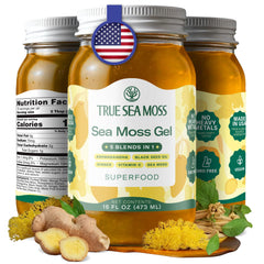 TrueSeaMoss Sea Moss Gel bottle in USA packaging, ideal for daily wellness routines.