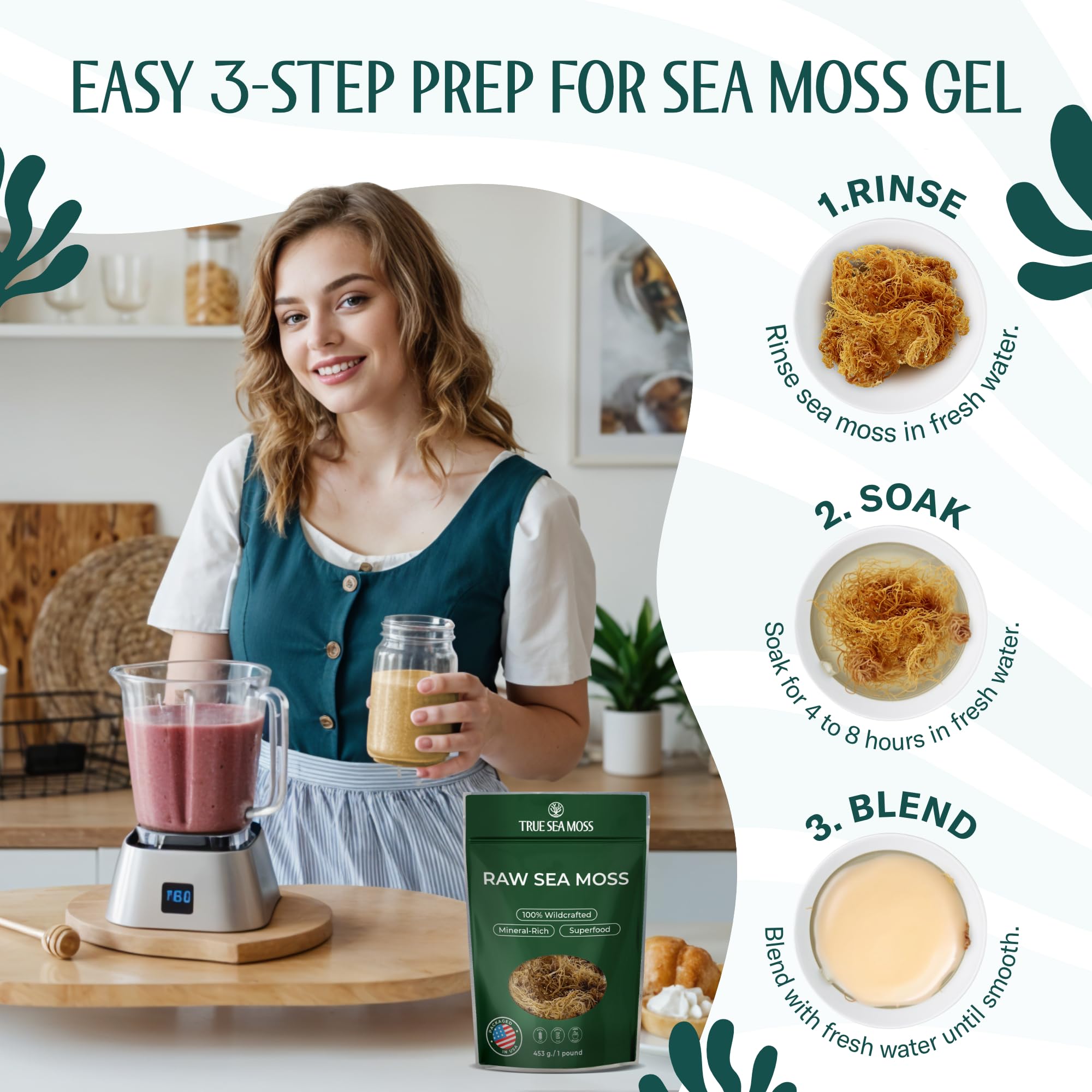 TrueSeaMoss in a smoothie adds natural minerals