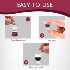 TrueVine prefilled cups and grape juice for a smooth service.