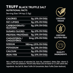 TRUFF blend of fine and coarse sea salt with truffle notes
