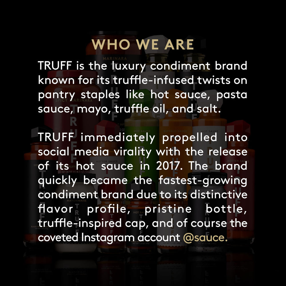 Popcorn seasoned with TRUFF black truffle salt