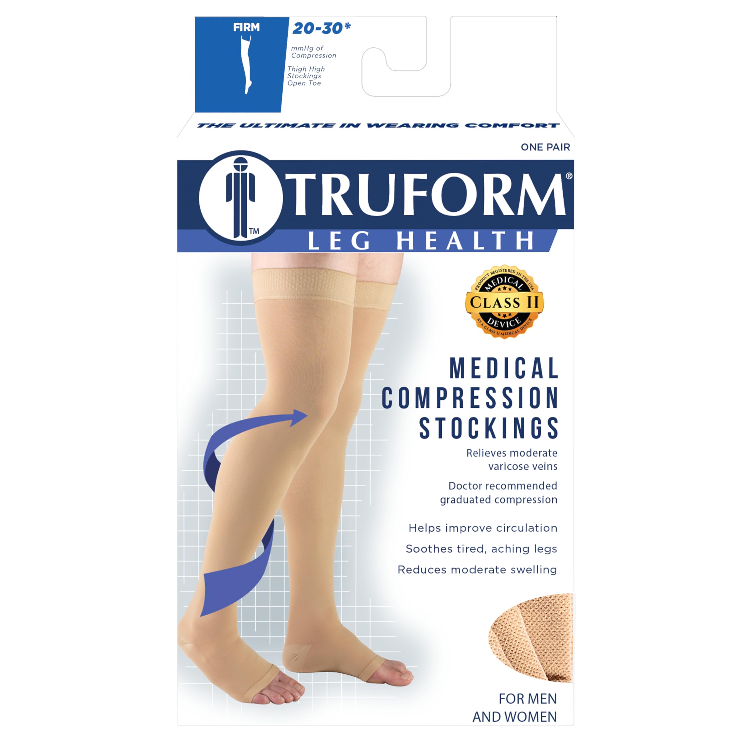 Truform defined heel helps with consistent fit.