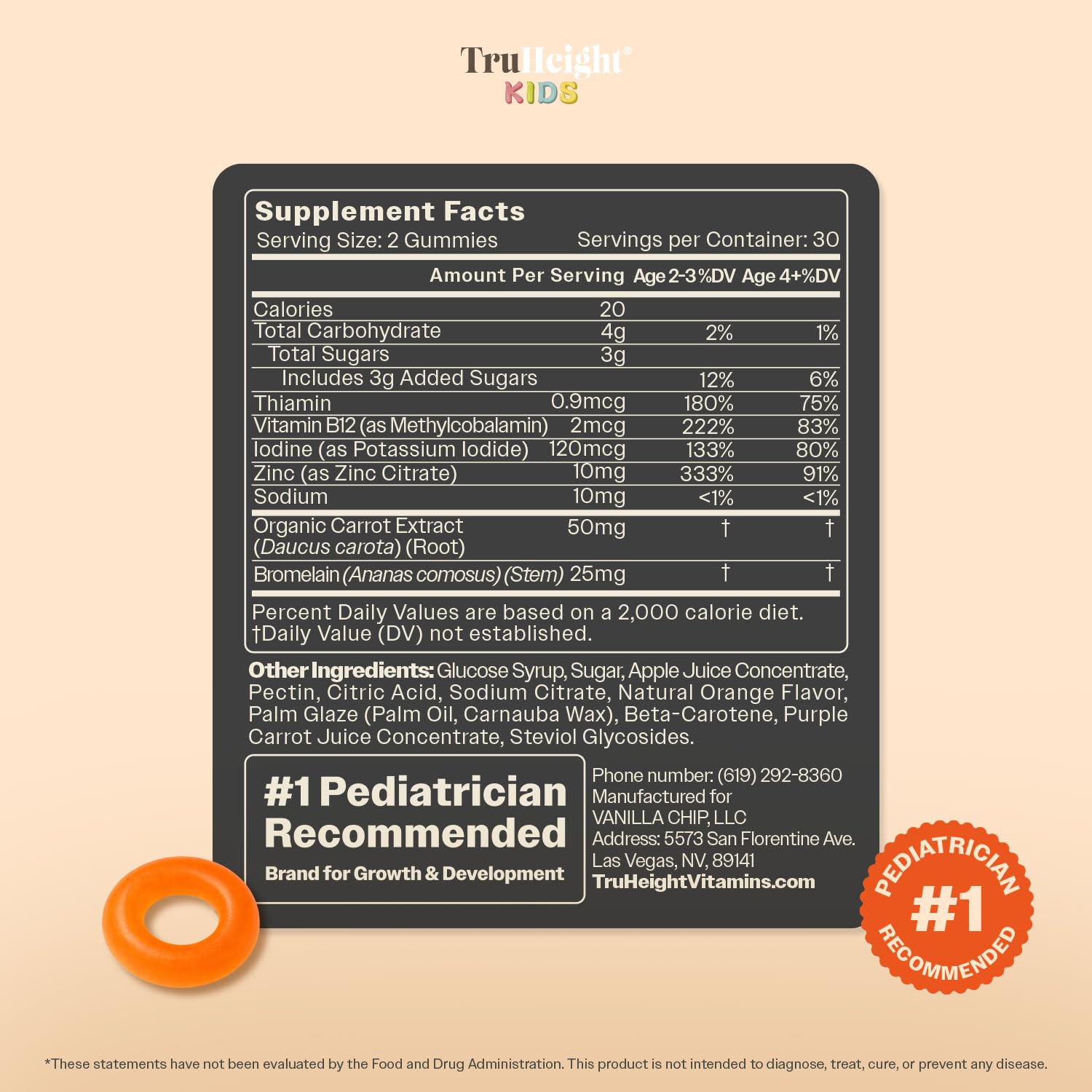 Nutrition label close-up emphasizing fiber and enzymes.
