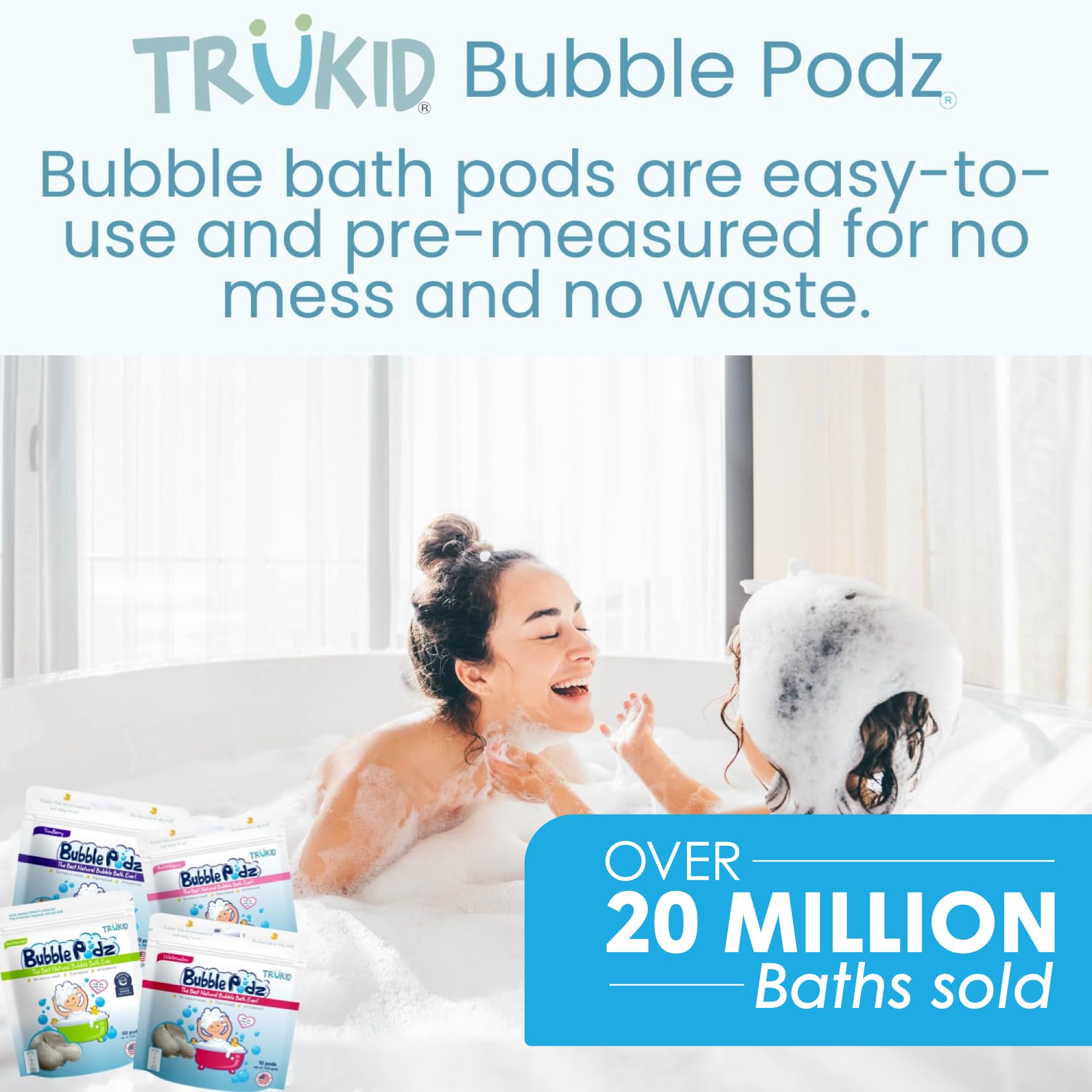 TruKid Bubble Podz NEA-accepted for eczema for peace of mind.