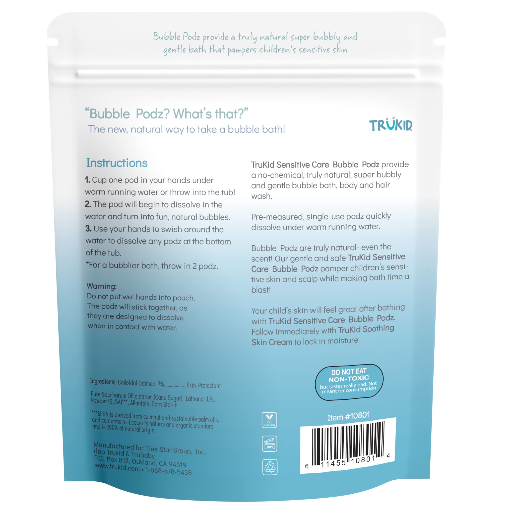 TruKid Bubble Podz family-friendly packaging reduces plastic waste.