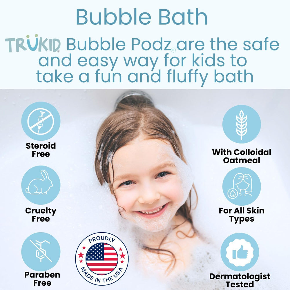 TruKid Bubble Podz USA-made formula for daily use.