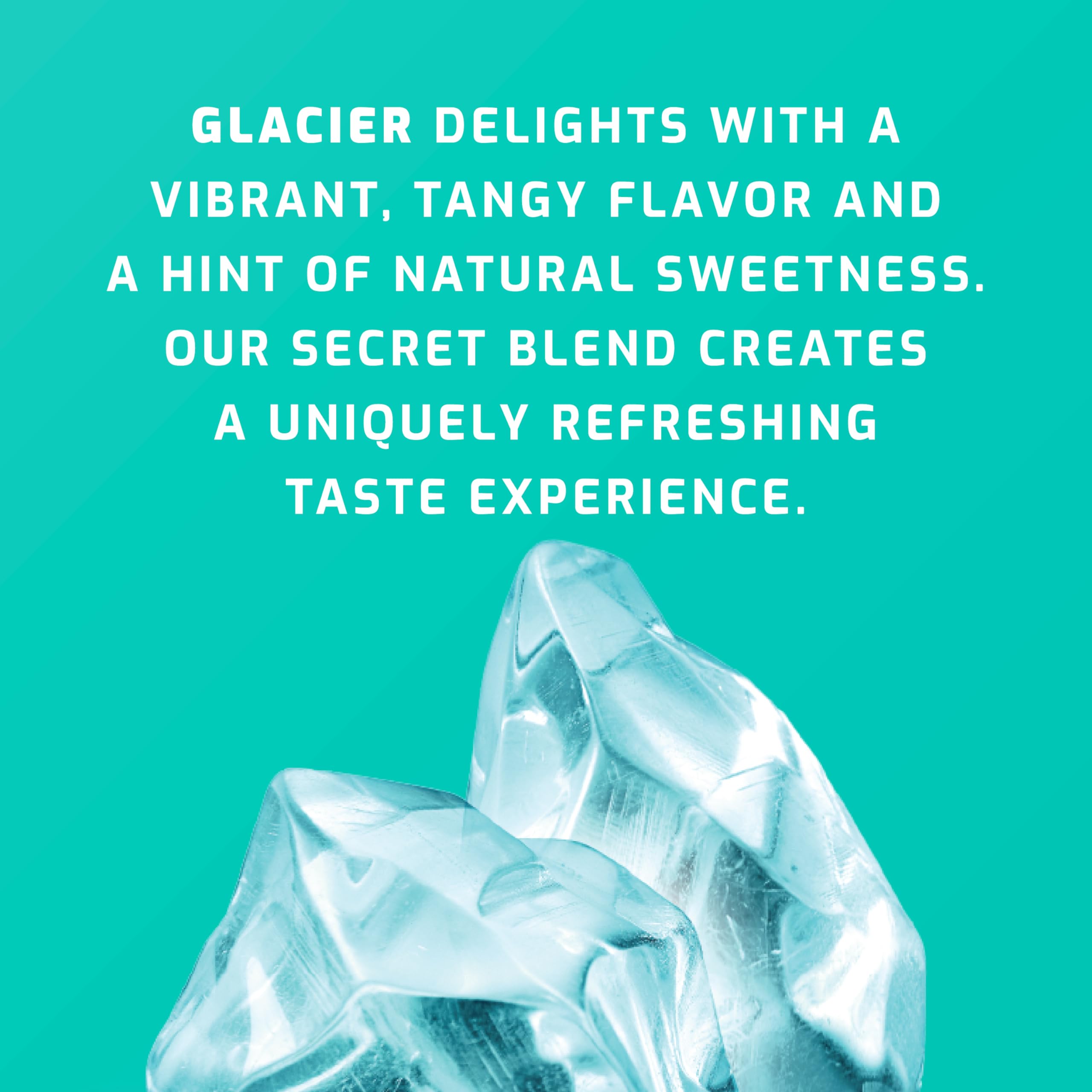 TRULABS Hydrate Glacier icon indicating sugar-free formula and monk fruit sweetness.