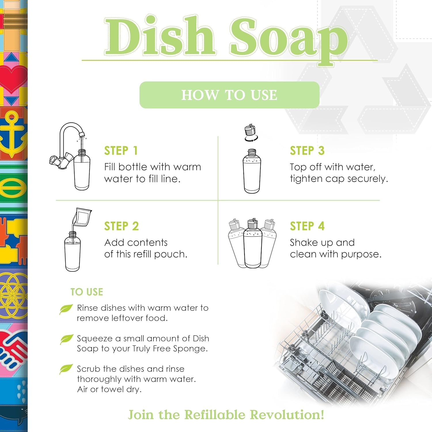 Recyclable carton reinforces sustainable dishwashing with Truly Free.
