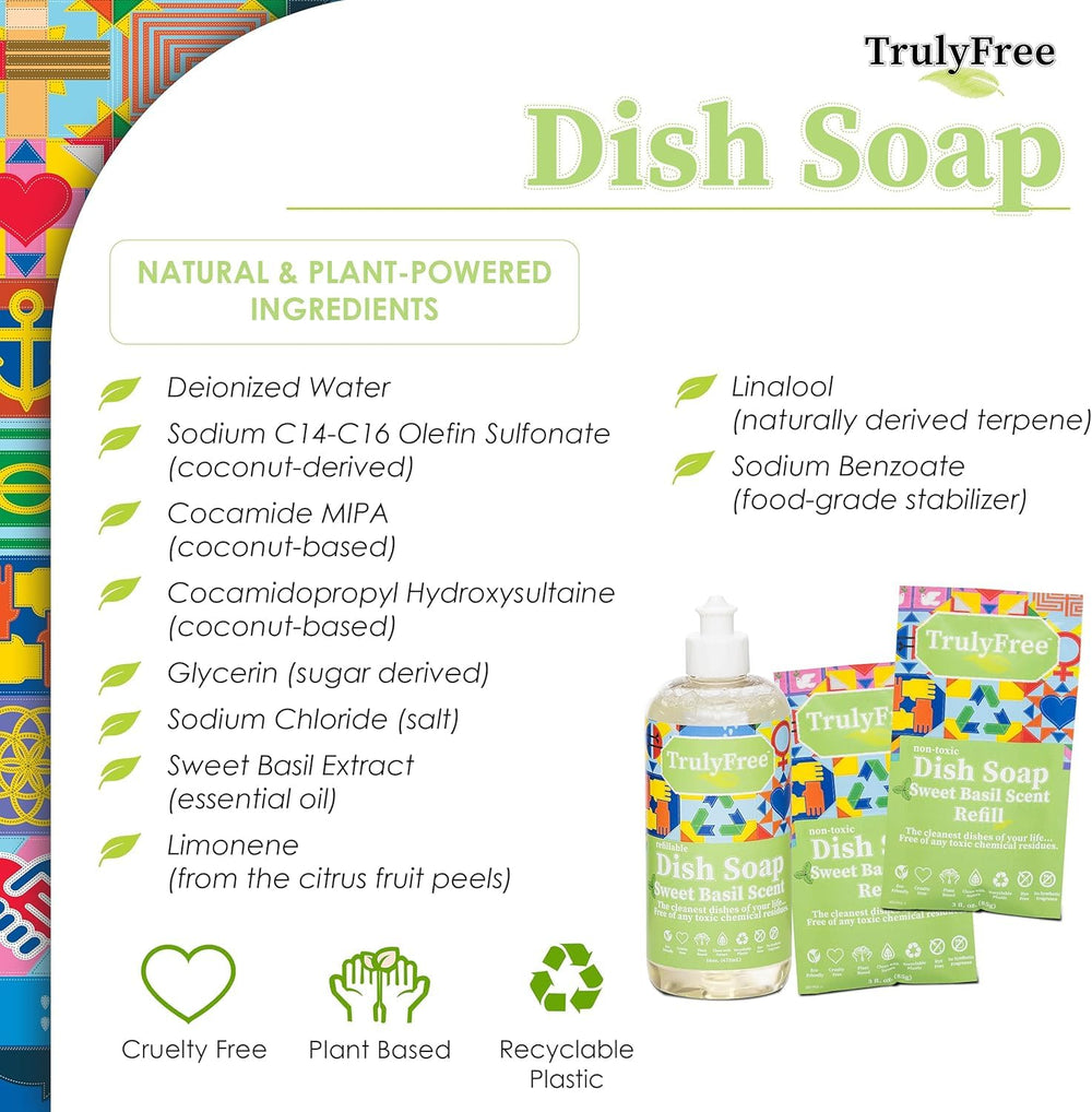 Plant-based ingredients emphasize gentle yet effective cleaning.