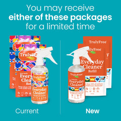 Truly Free refill pack 3oz shown for refill of the spray bottle