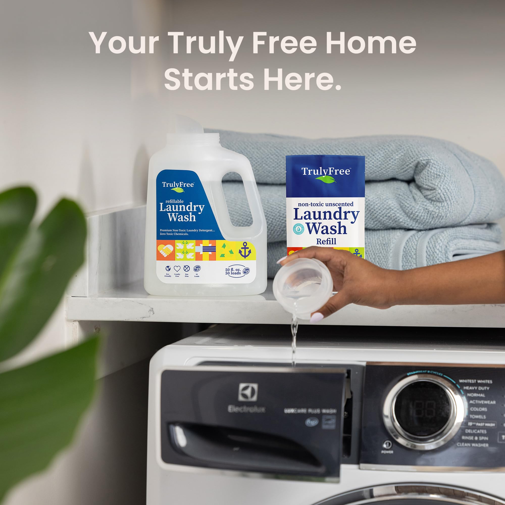 Truly Free unscented formula keeps laundry fragrance-free.