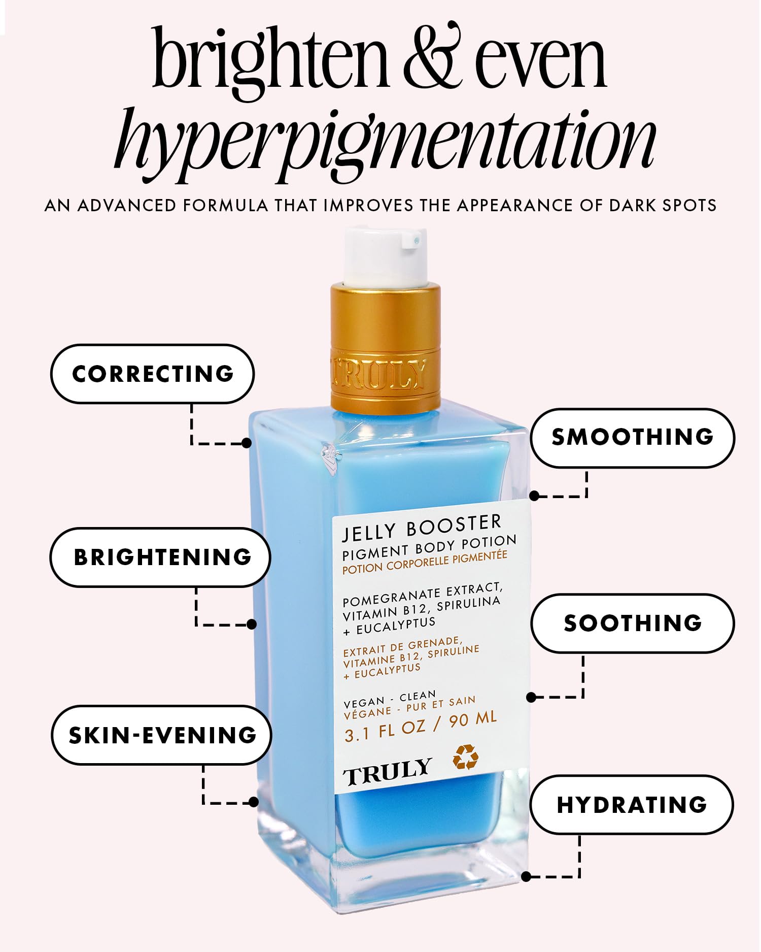Truly Jelly Booster Pigment Body Potion dispenser dropper for precise application