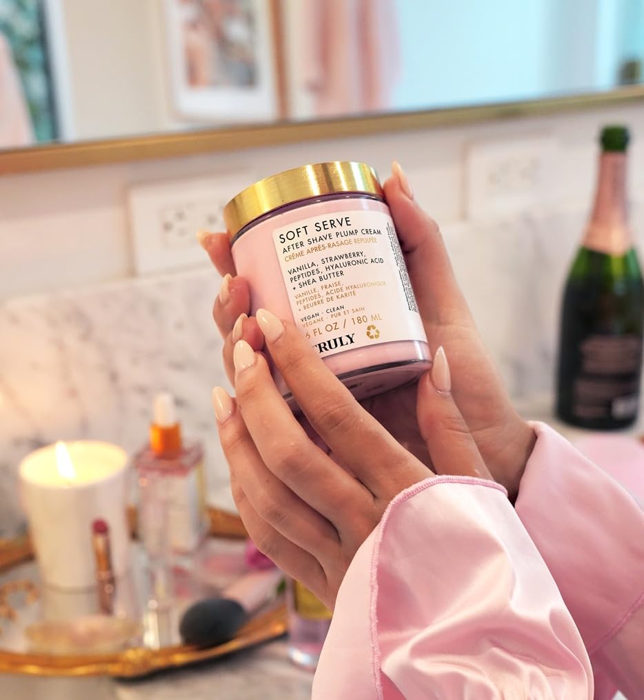 Truly Soft Serve visual of ingrown hair prevention for satin-smooth finish.