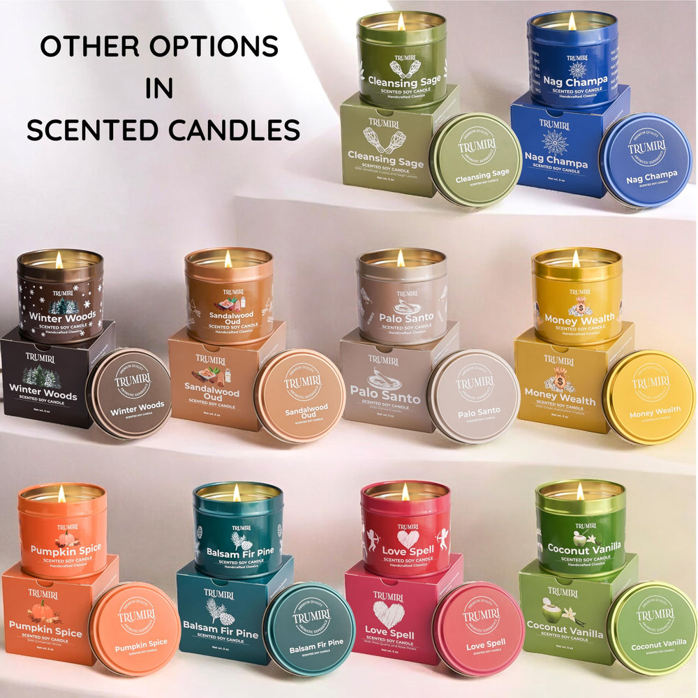 TRUMIRI Soy Wax Candle burns long with a clean, inviting aroma.
