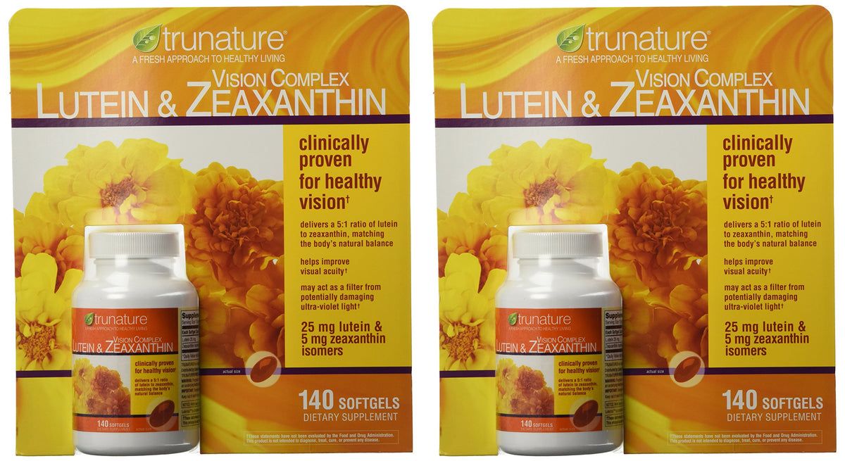 TruNature Vision Complex bottle showing 280 softgels for daily eye support.