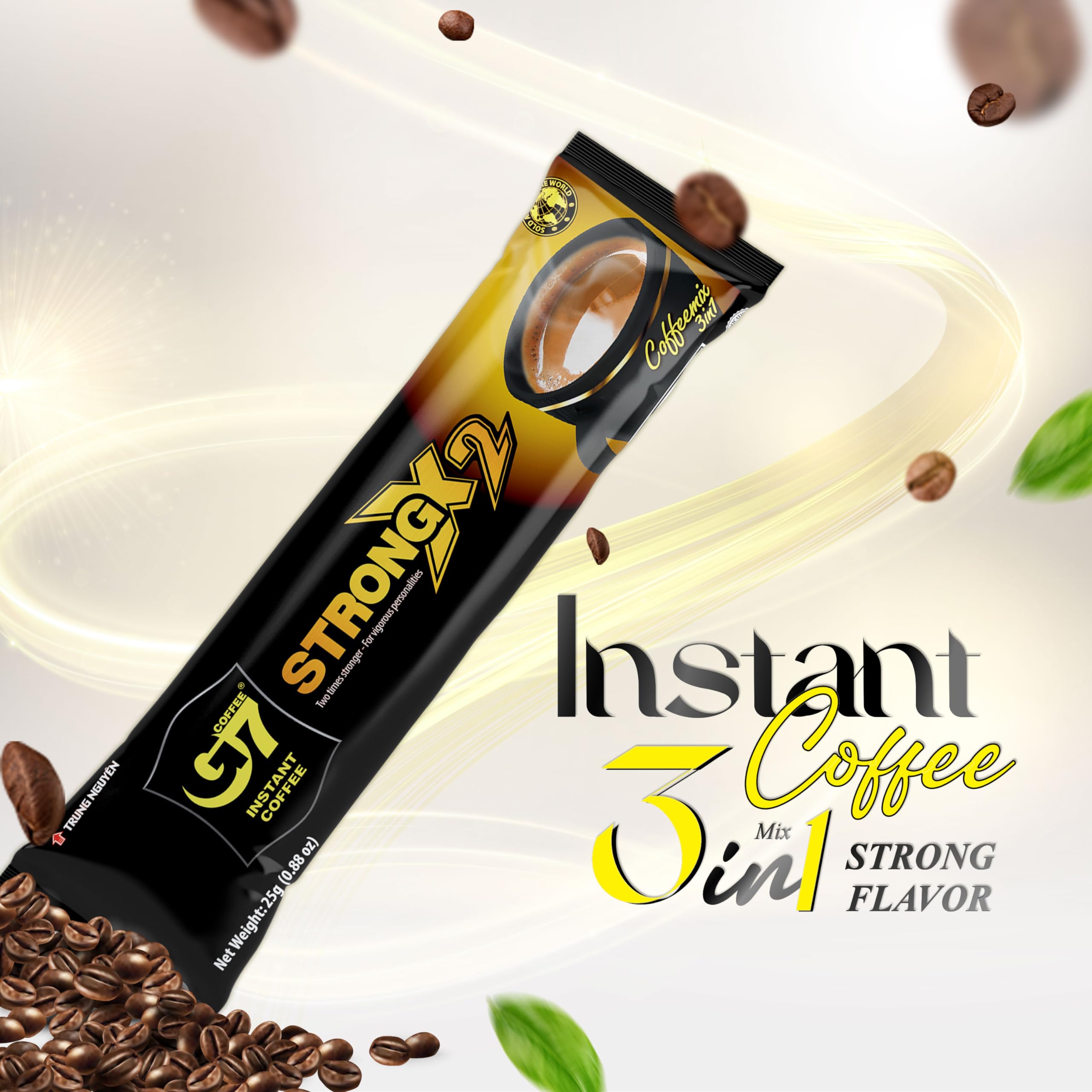 TRUNG NGUYEN Legend G7 strong x2 sticks close-up for bold flavor.